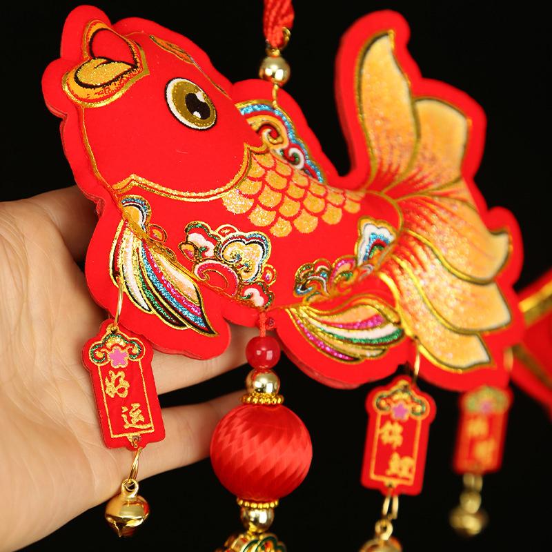Spring Festival Red Pendant Lucky Bag Lantern Small Ornaments For Living Room Chinese New Year Decoration