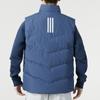 Adidas Three Stripe Logo Stand Collar Down Vest Men Vests Blue IS0370