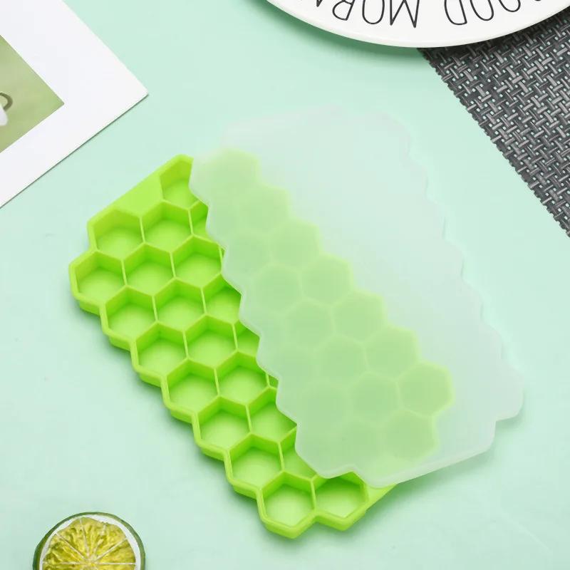 1PCS Silicone Ice Cube Mold 148 Cube Large-capacity Ice Trays Food Grade Maker BPA Free Reusable Ice Maker with Lids
