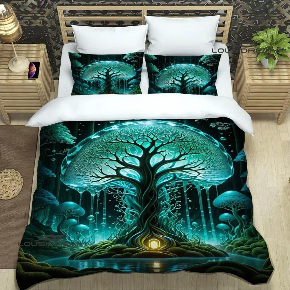 Tree of Life Printed Bedding Sets Exquisite Bed Supplies Set Duvet Cover Bed Comforter Set Bedding Set Luxury Birthday Gift