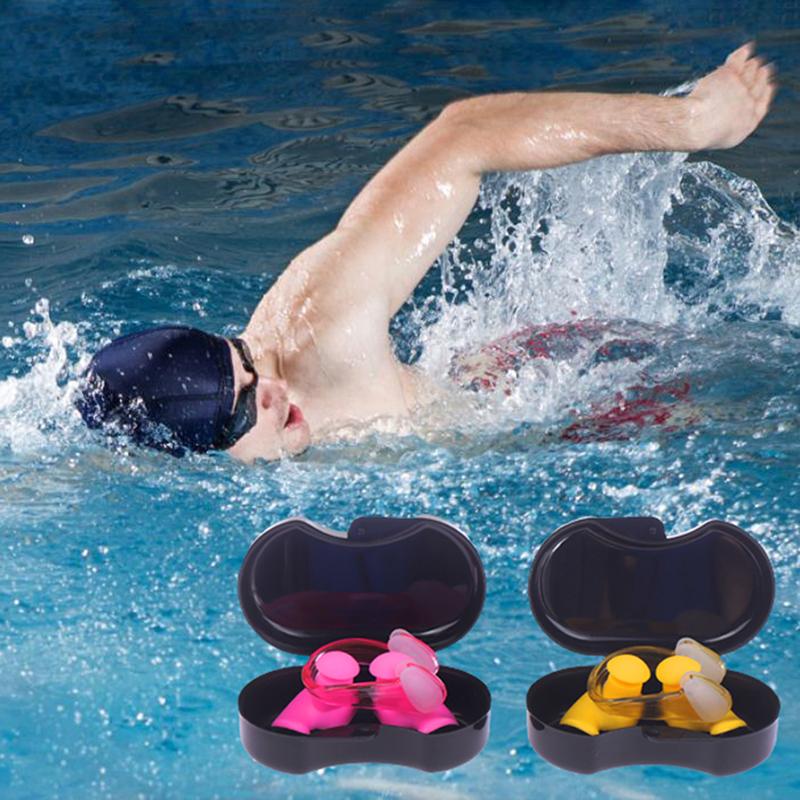 Summer Swimming Earplugs Nose Clip Silicone Waterproof  Diving Ear Plugs
