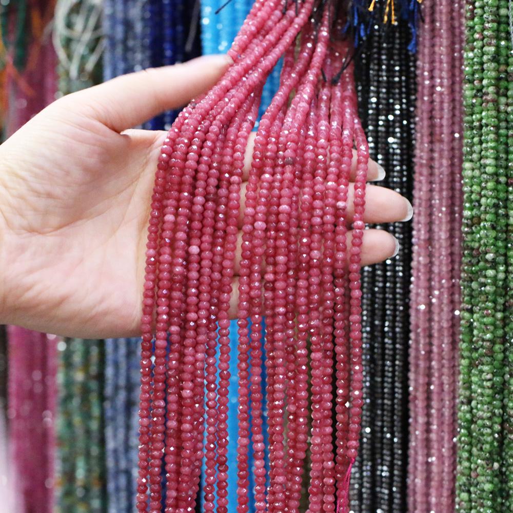 Natural Stone Bead Spinel Faceted Beads 2 X 4 Mm for Jewelry Making DIY Necklace Anklet Bracelet Accessory