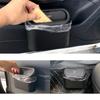 Car Trash Can With Lid Hanging Vehicle Garbage Organizer Case Storage Box Plastic Pressing Trash Bins Auto Interior Accessories