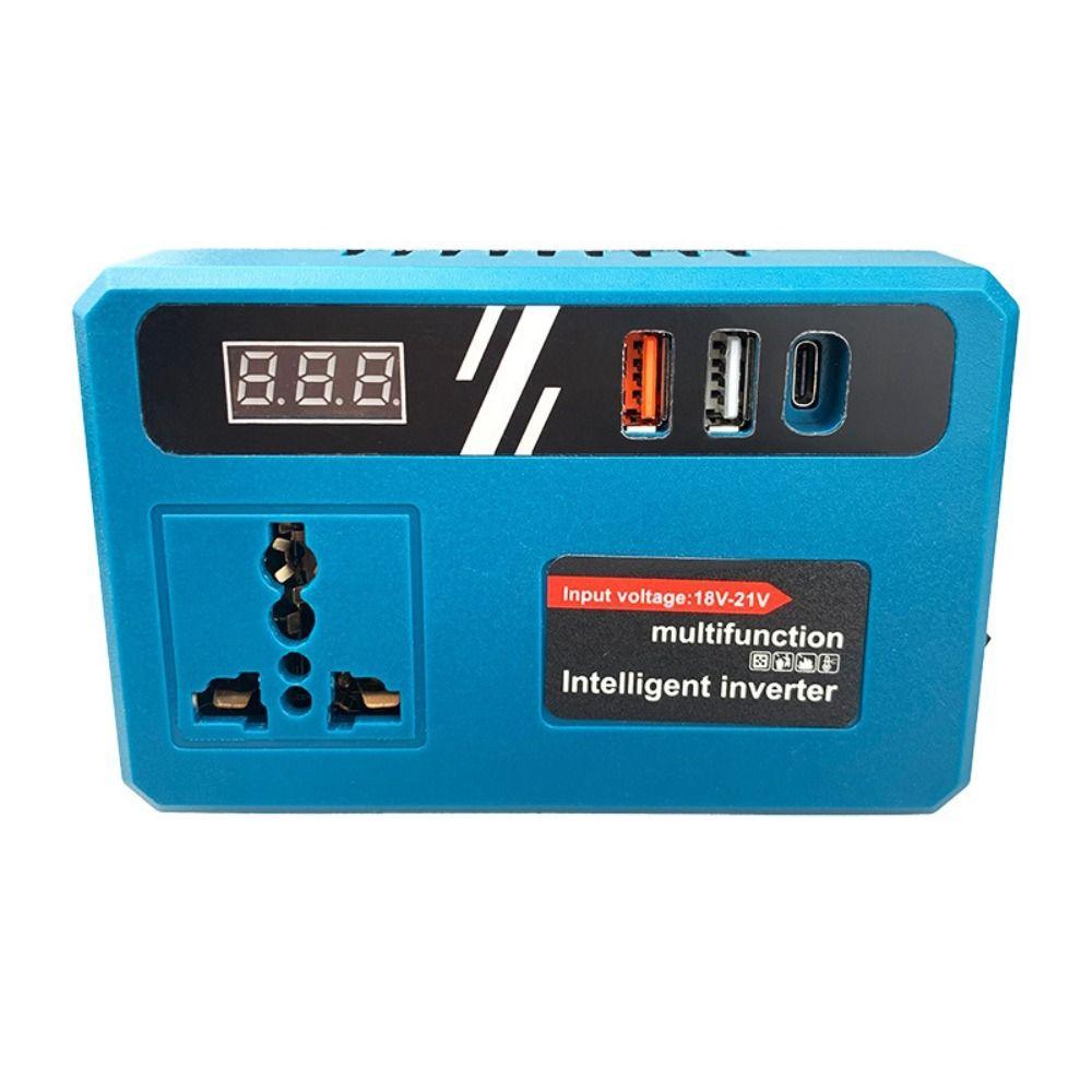 120W Lithium Battery Inverter 3 USB Ports DC 21V To 220V Power Converter Transformer Smart Multifunction Inverter Adapter