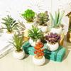 Fake Potted Plant Weather Resistant Photo Props Wide Application Excellent Mini Succulents Desk Office Potted Home Accessories