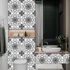 10pcs Black and White Mandala Tiles Wall Sticker Kitchen Backsplash Wardrobe Counter Home Decor Self-adhesive Waterproof Art Mural