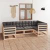 Day and Night - Day and Night Garden Furniture Set 6 Pieces and Cushions Solid Pine Wood