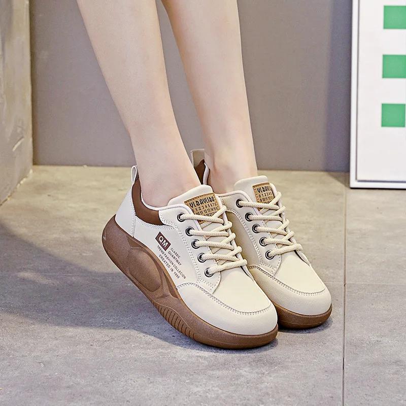 Women's Sneakers New Fashion Casual Sports Shoes Women Autumn Lace-up Breathable Running Shoes Vulcanize Shoe Zapatillas Mujer