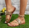 New Summer Sandals for Women Flat Sandal Sparkle Rhinestone Slide Trendy Women's Beach Sparkly Dressy Slip On Bling Casual Shoes