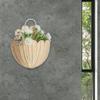 Wall Hanging Basket Storage Imitation Rattan Bedroom Multifunctional Flowers
