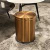 Stainless Steel Swing Lid Trash Can for Home and Kitchen, Light Luxury Design for Bathroom and Living Room.