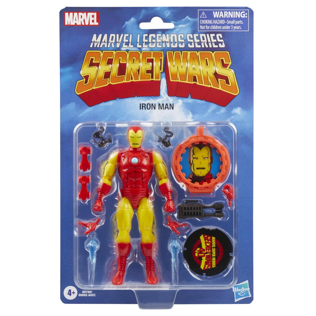 Hasbro MARVEL Marvel Legends Series Iron Avengers Retro Marvel Comics Secret Wars Collectible 6 Inch Action Figure Shield Included G0780 Genuine