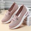 Cheap Mom Summer Mesh Knitting Sneakers Women Breathable Shoes Non-slip Ladies Casual Nurse Office Shoes Ballet Flats