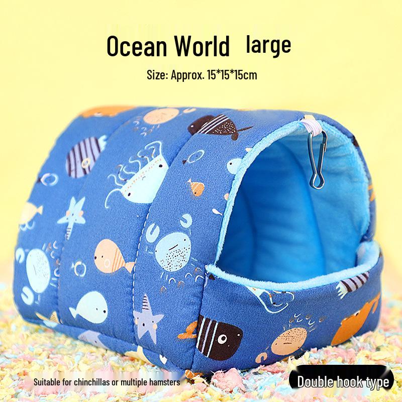 Теплое хлопковое гнездо для хомяков и мышей - Зимний спальный мешок-домик