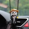 1Pcs Cartoon Animal Car Pendant Auto Rearview Mirror Hanging Ornaments For Woman Girls Car Interior Accessories Lucky Gifts