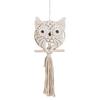 Owl Macrame Wall Hanging Decor for Living Room Office Bedroom Hand Woven Boho Tapestry Owl Markaf Wall Art Crafts
