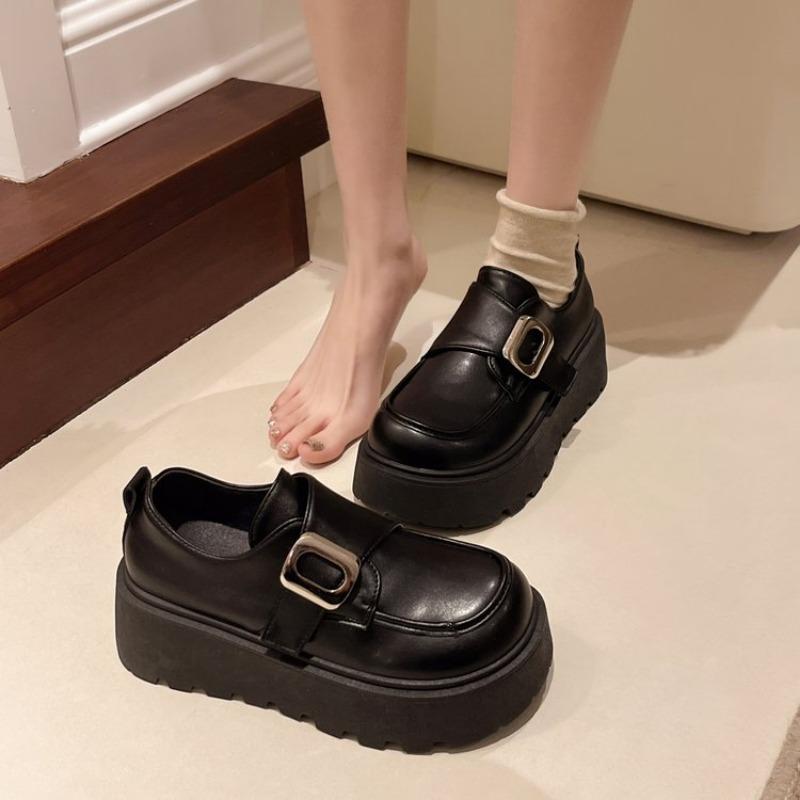 Fashion TOPHQWS Fashion Women's Platform Loafers Luxury Brand High Quality Leather Shoes 2025 Trend Casual Slip On Ladies Flats Shoes