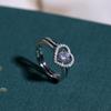 Zhenxin Heart Ring: Fashionable European & American Style with Dual-Wear Options, Featuring a Shimmering Zircon Stone and Simple, Elegant Design.