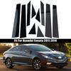 10Pcs For Hyundai Sonata 2011-2014 Car Styling Door Window Pillar Posts Trim Cover Stickers Moulding