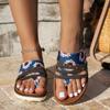 Women's Flip Flops Fashionable Patterned Slippers Casual Beach Shoes