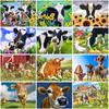 DIY Cow 5D Diamond Painting Full Round Drill Rhinestones Mosaic Animal Diamond Embroidery Cross Stitch Wall Art Home Decor