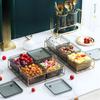 Light Luxury Dried Fruit Box Plastic Fruit Tray Living Room with Lid Split Melon Seeds and Nuts Tray Household New Year Snacks Tray Candy Tray