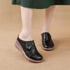 New Muffin Sole Casual Women's Shoes Leather Flower Hollow Women's Slippers Breathable Comfortable Hole Shoes