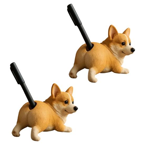 Puppy Butt Pen Holder Silly Smile Dog Pen Stand Practical Desk Organizer Corgi Gift for Dog Enthusiasts