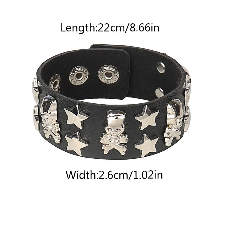 Women/Men Men Women Leather Wristband Men Women Gift Punk Style Leather Bracelet Cosplay Jewelry