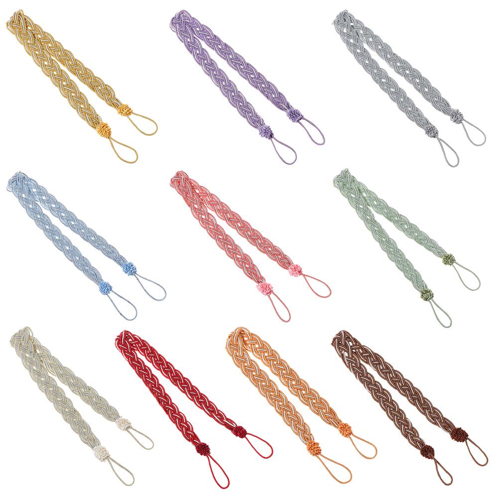 Practical Modern Hold Braided Tiebacks Curtain Holder Rope Satin Voile Strap Tie Backs