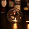 2 Pcs Hangable Crystal Glass Candle Holder  Rustic Style Romantic Home Glass Candle Holder  Micro Landscape Decorative Glass Balls