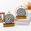 2Pcs Metal Incense Coil Holder Repellent Spiral Incense Burner Hanger Portable Desktop Ash Catcher Tray Stand Decoration
