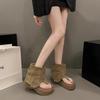 Mezzanine Sandals Women's New Summer Suede Niche Design Thick-soled Cool Boots Retro Women's Shoes
