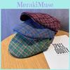 Vintage Pattern Checkered Beret Hat With Breathable Cotton For Women Fashion