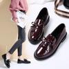 Womens Shoes Patent Leather Women Loafers British Tassel Casual Female Flat Shoes Bowknot Pu Leather Shoe Comfortable Zapatos