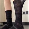Mesh Hollowed Out White Pile Socks Thin Crew Socks Lolita Lace Socks  Women Ladies