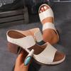 Stylish Chunky Sandals Summer New Plus Size 43 Slippers Stylish Casual Slippers Zapatos De Mujer Women's Shoes Slippers