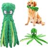 Octopus Dog Toys,No Stuffing Squeaky Dog Toys Interactive Octopus Dog Chew Toys for Small Medium Dogs Playing and Training (Green)