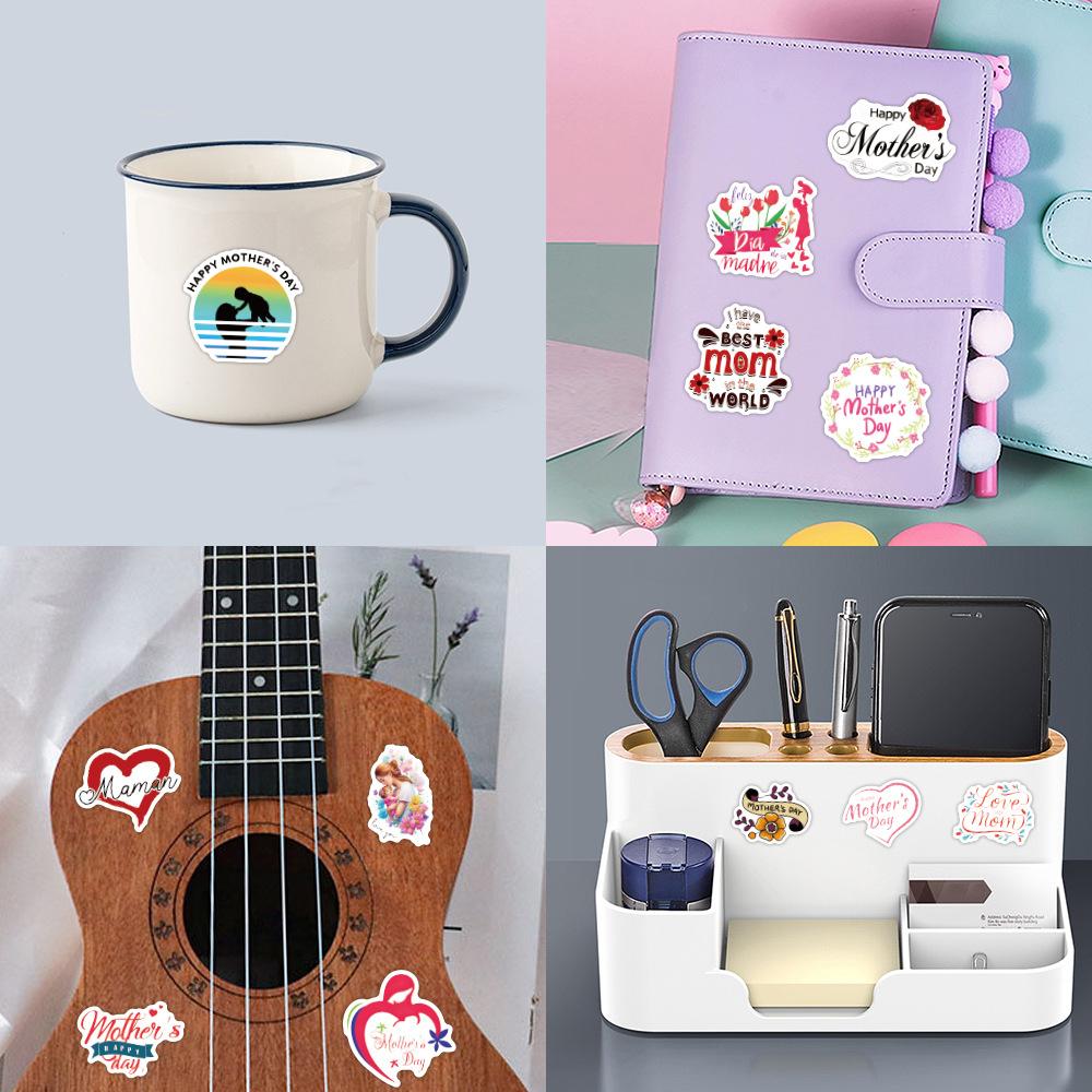 55 New Mother's Day Graffiti Stickers Decorate Notebook Suitcase Handbook Stickers