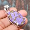 Beautiful Copper Charoite Gemstone 925 Sterling Silver Handmade Pendant Jewelry