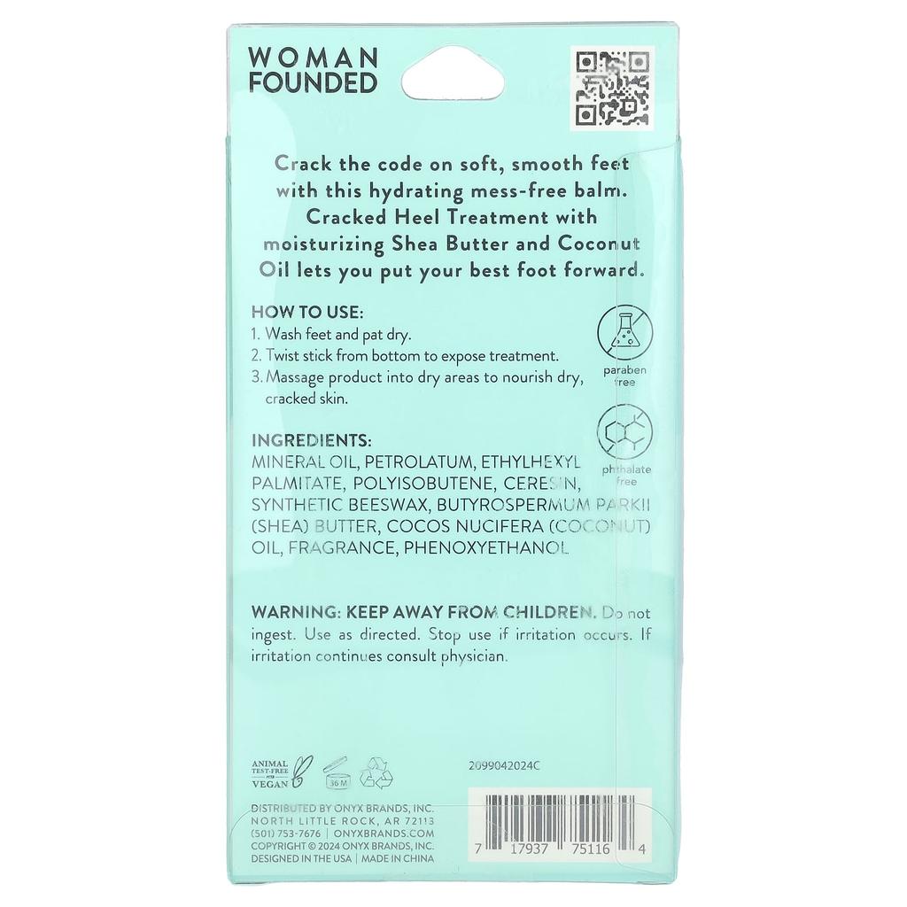 Onyx Professional, Moisturizing Heel Stick, Eucalyptus Mint, 2.64 Oz (75 G)