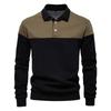 Men's Colorblock Button Lapel Long Sleeve Top Men's Casual Fashion Shirt