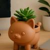 Cat Flower Pot Tabletop Decor Succulents Planter 3D Printed Kitten Plant Pot for Succulents Cactus Home Office Desk Decor