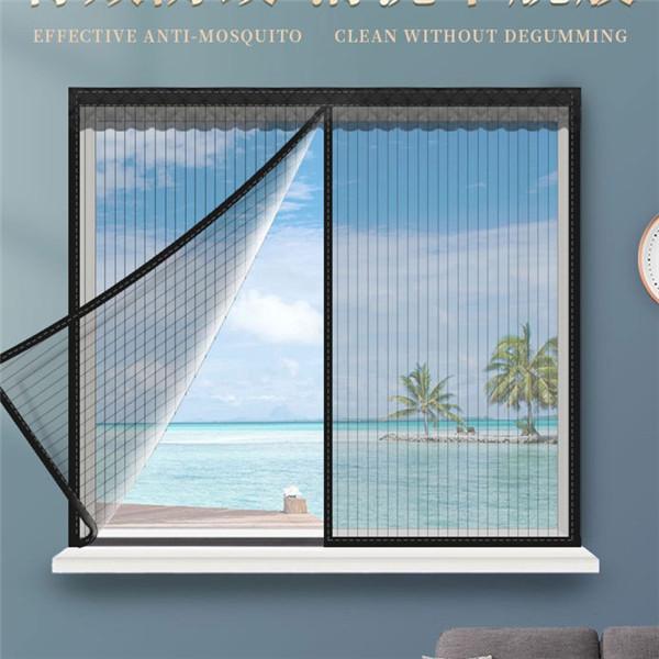 Folio Magnetic Window Screen Mesh Indoor Anti-Mosquito Curtain Tulle Summer Invisible Removable Washable Screen Net