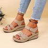 Women Sandals Summer Heels Sandalias Soft Bottom Wedges Shoes For Women Platform Sandals Luxury Shoes On Heel