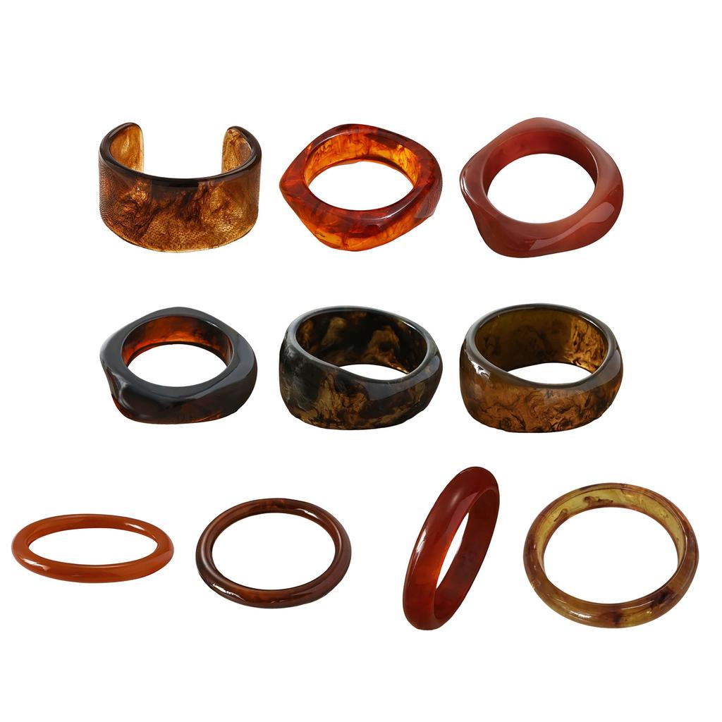 Resin Bangles Colorful Wide Geometric Bangle Exaggerated Bangle Statement Accessories Suitable for Women Present