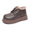 Retro Cotton Shoes with Fleece, Warm Snow Boots, Comfortable Thick-soled Anti-slip Shoes