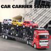 Decorative Alloy Car Model Back-to-force Trailer Transporter Toy