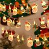 2025 Christmas Lights String Battery-operated Santa Claus Snowman Garland LED Christmas Decoration Light Party New Year Supplies