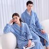 Unisex Extra-Long Thick Flannel Robe - Autumn/Winter Coral Fleece Bathrobe
